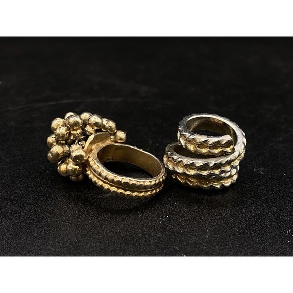 Brass Ball Cluster & Snake Wrap Women’s Costume Ring Small Size Lot 2 - Picture 12 of 12